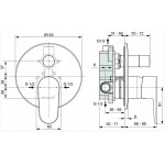 Смеситель для душа скрытого монтажа Ideal Standard Cerafine Model O